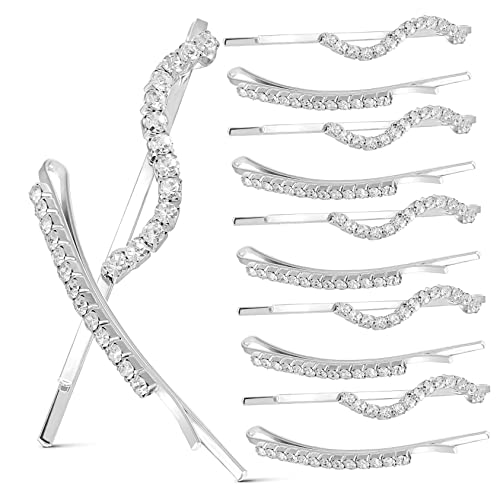 Happyyami 12stücke Strass-haarspangen Metall-haarclips Für Hochzeiten Und Partys Schmaler Stil Mit Glitzersteinchen Für Damen Und Mädchen von Happyyami