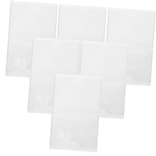 Happyyami 12 Stück Selbstklebender Visitenkartenhalter klebrig Etikett klein Post- visitenkarten Halterung lieferscheintaschen selbstklebend Plastikkartenhülle durchsichtige Kartenhüllen PVC von Happyyami