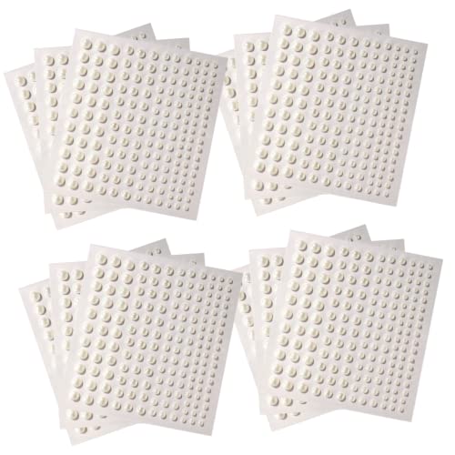 Happyyami 12Blätter Körperjuwelen Selbstklebende Perlen Aufkleber für Gesicht und Haare Halbperlen für Make Up Dekoration für Partys Cosplay Festivals und Besondere Anlässe von Happyyami