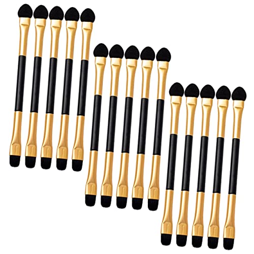 Happyyami 15 Stück Lidschatten Doppelseitige Make Up Applikatoren Klein und Leicht für Augen Make Up zu Hause oder Salon Hautfreundlich von Happyyami