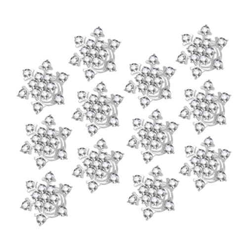 Happyyami 15stücke Strass-haarspangen Braut-haarnadeln Metall Spiral-haarschmuck Schneeflocke-design Glänzend Clip Haarspange Schmuck Zubehör Für Hochzeit Party Gastgeschenk von Happyyami