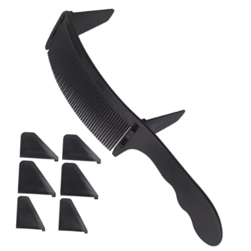 Happyyami Kunststoff-haarschneidekamm Mit Führungen Für Männer Gebogener Form Für Glattes Haar Und Kurzhaar Robust Und Bruchfest Für Einfachen Haarschnitt von Happyyami