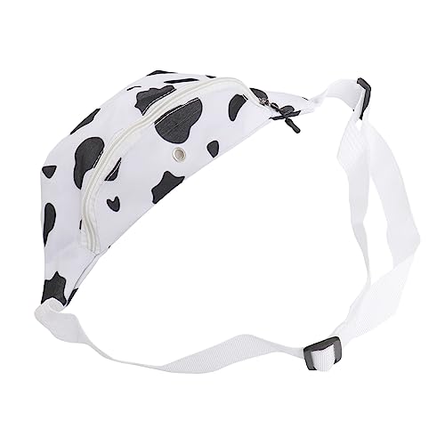 Happyyami 1Stk Kuhbrusttasche Riementasche Hüfttasche für Damen Tasche im Kuh-Design Gürteltasche Stillen Kuhmuster Brusttasche Weiße Brusttasche mit Kuhmuster Umhängetasche Bauchtasche Pu von Happyyami