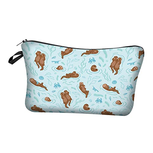 Happyyami Muster Kulturbeutel Reise Kosmetiktasche 1Stück Tragbare Make Up Tasche für Damen mit Reißverschluss von Happyyami