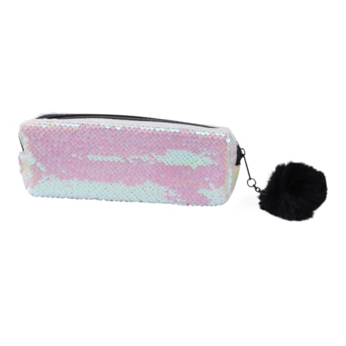 Happyyami Bleistifttasche Meerjungfrau Schreibwarentasche Glitzer Pailletten Stiftetasche Kosmetiktasche Make-up Tasche Reißverschluss Design Leicht Tragen von Happyyami