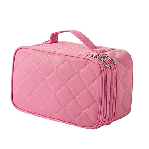 Happyyami 1stück Doppelschicht Kosmetiktasche wasserdichte Reise-toilettentasche Mit Spiegel Multifunktionales Make-up-organisator Für Damen Und Für Und Unterwegs von Happyyami