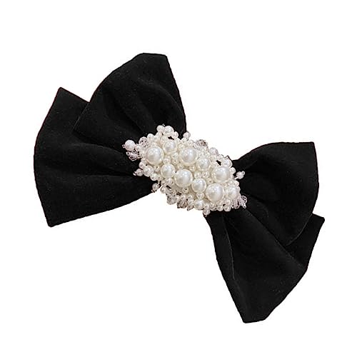 Happyyami 1stück Haarschmuck Mit Schleife Und Perlen Haarspange Für Mädchen Und Damen Für Hochzeiten Partys Und Alltag Modisches Haaraccessoire von Happyyami