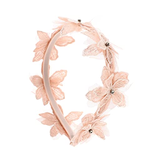 Happyyami Blumen Haarreif Für Junge Mädchen Spitzen Stirnband Mädchen Dekoratives Haarband Süße Kopfbedeckung Entzückende Haarschmuck Für von Happyyami