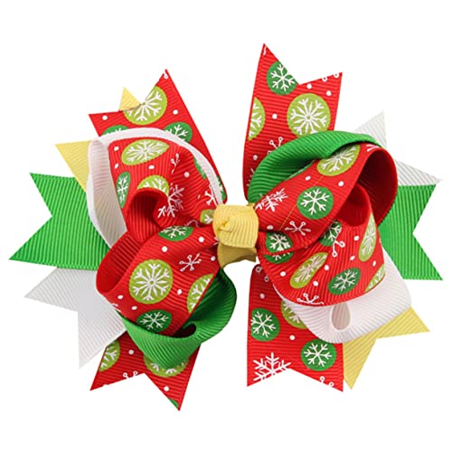 Happyyami 1stücke Weihnachts-haarspangen Für Junge Mädchen Mit Bowknot Und Ripsband Weihnachts-haarschmuck in Klassischen Farben Geeignet Für Frisuren von Happyyami