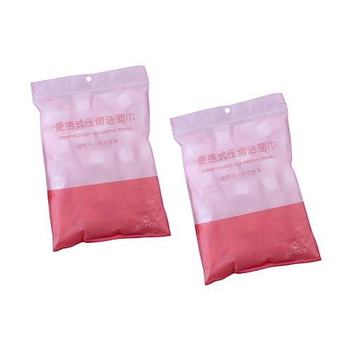 Happyyami 2 Komprimiertes Handtuch Sauberes Handtuch Gesichtstuch reisen Komprimierte Handtücher Tabletten Trip-Gesichtshandtuch tragbares Reisehandtuch Spunlace-Vlies von Happyyami