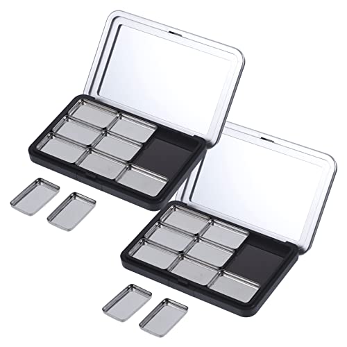 Happyyami 2sätze Leere Lidschattenpalette Nachfüllbar Lidschatten Pigment Tray Halter Kosmetik Aufbewahrungsbox Für Haushalt Diy von Happyyami