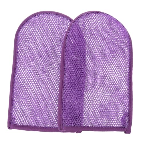 Happyyami 2 Stk Badetuch Feuchttücher Körperpeeling-handschuh Peeling-handschuhe Für Den Körper Peeling-körperpeeling Tabletten Schrubben Peeling-rückenwäscher Peeling-pads Ms Nylon Violett von Happyyami