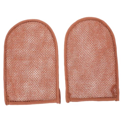 Happyyami 2 Stk Badetuch exfoliating glove exfoliate gloves hautreinigung abwaschhandschuhe scincare Körper Spülbare Tücher Peeling-Handschuhschrubber Peelinghandschuh zum Nylon Coffee von Happyyami