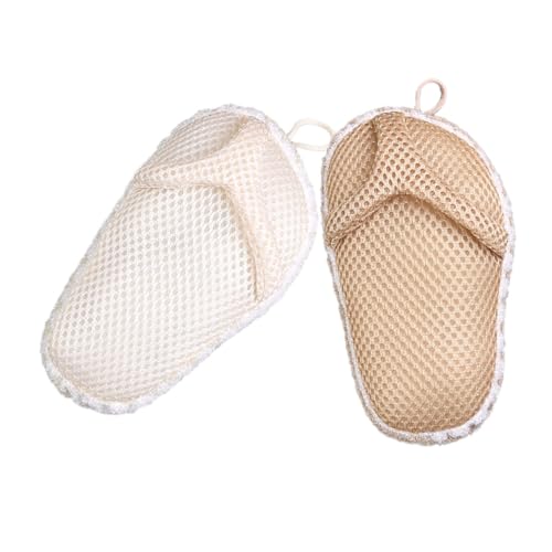 Happyyami 2 Stück Badetuch schrubben Fitnessstudio peeling pads exfoliating cloth hautrein bathing accessories body bürste Peeling-Luffa Duschzubehör Peeling-Körperpeeling Seidenzahnseide von Happyyami