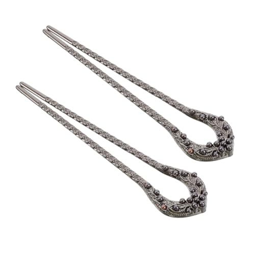Happyyami 2stücke U-förmige Haargabeln Kunstperlen Für Dickes Haar Chinesischer Stil Haarschmuck Für Hochzeiten Vintage Dutt-haarnadeln Vielseitig Einsetzbar Für Formelle Und von Happyyami