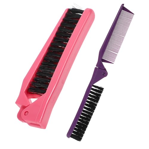 Happyyami 2stücke Klappbare Haarbürste Reisebürste Faltbare Haarbürste Haarkamm Für Damen Und Herren Taschenbürste Reisekamm von Happyyami