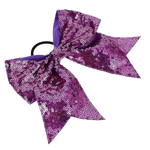 Happyyami 2stücke Schleifen Haargummis Mädchen Haar Scrunchies Pailletten Haar Bänder Junge Mädchen Pferdeschwanz Halters Elastische Accessoires von Happyyami