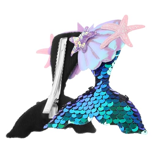 Happyyami 2stücke Meerjungfrauen-haarspangen Für Mädchen Meerjungfrau Haarclips Mit Pailletten Haarschmuck Für Strand Party Geburtstag Fotografie von Happyyami