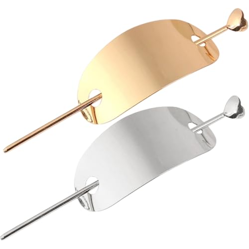 Happyyami 2 Stück Metall Haar Stäbe Dutt Manschette Goldene Haarnadeln Minimalistische Frisuren Zubehör Für Frauen Happyyami 2 Stück Metall Haar Stäbe Dutt Manschette Goldene Haarnadeln Minimalistische Frisuren Zubehör Für Frauen von Happyyami