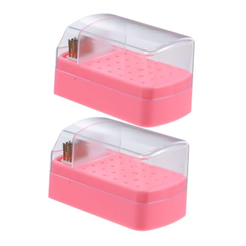 Happyyami 2stücke Nagelbohrer-aufbewahrungsbox Mit Löchern Bohrmaschinenhalter Aus Kunststoff Mit Integrierter Reinigungsfunktion Organizer Für Nagelbohrer Zum Einfachen Transport Und Aufbew von Happyyami