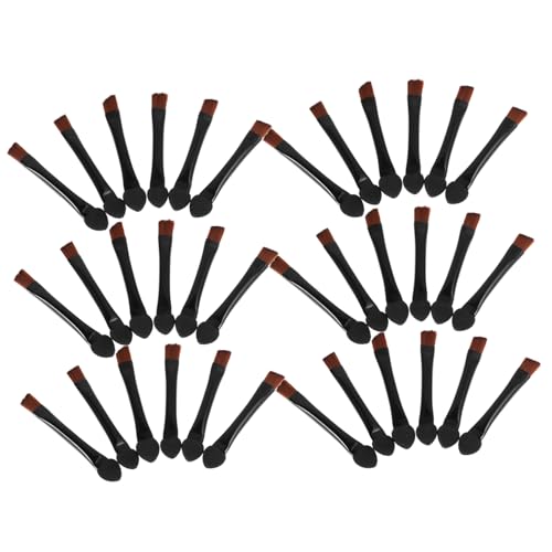Happyyami 20stücke Augenbrauenpinsel Abgewinkelt Doppelseitig Für Lidschatten Make-up-tool Tragbar Reise-make-up-pinsel Kleiner Lidschattenpinsel Concealer-pinsel Applikator Mit Schwamm von Happyyami