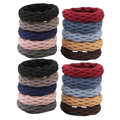 Happyyami 20 Stück Handtuch-haargummi Aus Jacquard Band Pferdeschwanz Kleine Haargummis Haargummis Binden Haarstylingzubehör Mädchen Haarzubehör Haarschmuck Für Damen Stoff von Happyyami