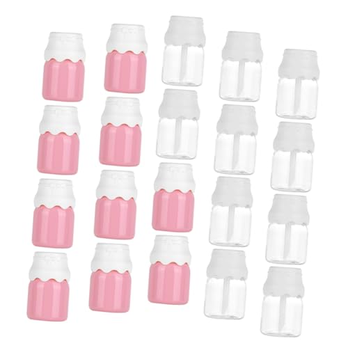 Happyyami 20 Stück Lippenbalsam Tuben Tragbare Nachfüllbare Lip Gloss Flaschen für DIY Kosmetik Transparente Lippenpflege Behälter mit Weißen und Kappen von Happyyami