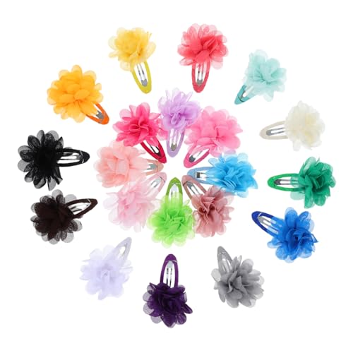 Happyyami 20stücke Blumen Haarnadel Für Mädchen Junge Mädchen Chiffon Haar Clips Barrettes Farbe Gemischt Leicht Und Angenehm Zu Tragen von Happyyami