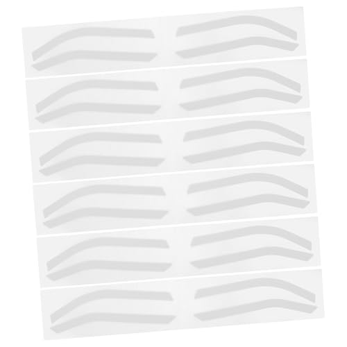 Happyyami 24paare Wiederverwendbare Augenbrauenschablonen Aus Silikon Zum Formen Verstellbare Brauen-mapping-aufkleber Zum Färben Von Augenbrauen-designvorlagen von Happyyami