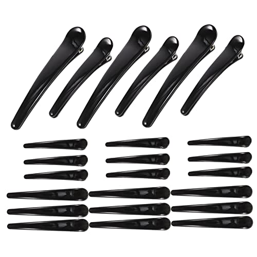 Happyyami 24 Stck. Entenschnabel-Clip groß Haarklammern Haarnadeln für Frauen klein Seidenwickler für schwarzes Haar Haarbarrettes Haarspange mit Zähnen Zähne Haarspangen pp Black von Happyyami