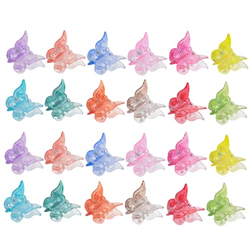 Happyyami 24stücke Mini Schmetterlings-haarklammern Bunte Haarschmuck Für Damen Und Mädchen Für Kreative Frisuren Und Stylische Looks Robust Und Rutschfest von Happyyami
