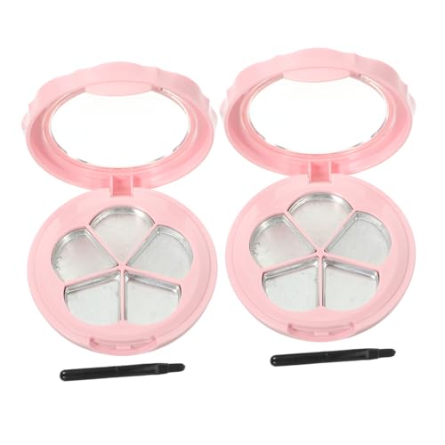 Happyyami Lidschatten Kasten Satz Nachfüllbare Lippenstift Kasten für Reisen Selbstgemacht Make Up Dispenser mit 2 Satz Make Up Zubehör von Happyyami