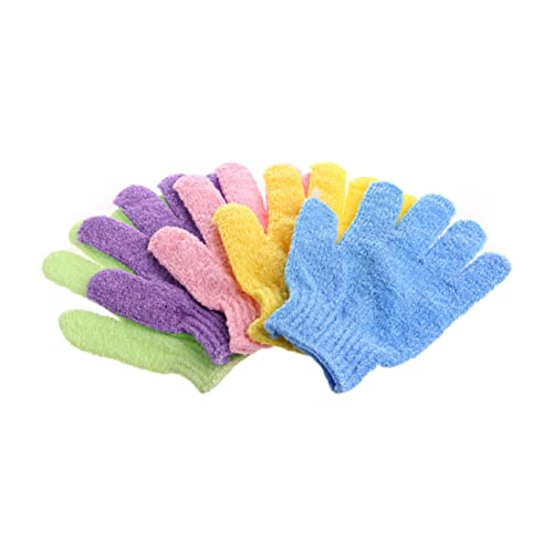 Happyyami 2stücke Nylon Duschhandschuhe Sanften Körperpeeling Grün Für Und Mädchen Strapazierfähige Dehnbare Und Waschbare Badeschäumerhandschuhe Mit Praktischer Aufhängeschlaufe von Happyyami