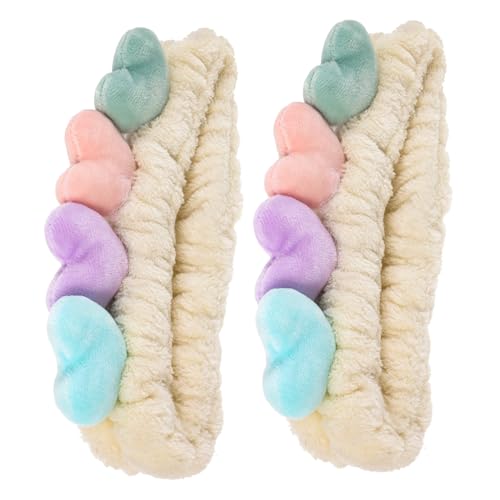Happyyami 2stücke Herz Stirnbänder Tuch Haarband Frauen Kopf Wraps Haar Bänder Für Dating von Happyyami