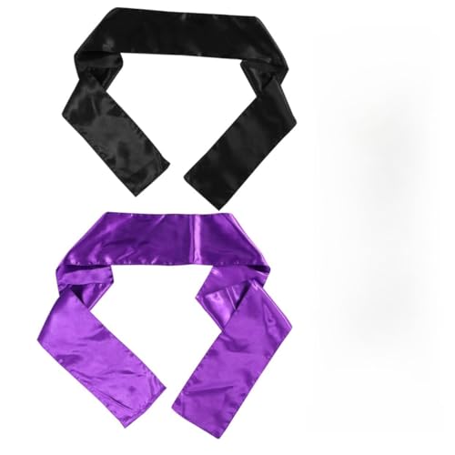 Happyyami 2stücke Perückenband Aus Satin Stirnband Für Perücken Haarwickelband Violett Und Schwarz Leicht Zu Reinigen Und Pflegen Für Damen von Happyyami