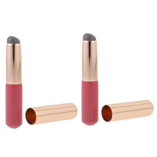 Happyyami 2Stücke Silikon Lippenstift Applikatoren Wiederverwendbare Make Up Pinsel für Lippenpflege und Concealer Präzise Anwendung für Lippenbalsam Lipgloss und Lidschatten von Happyyami