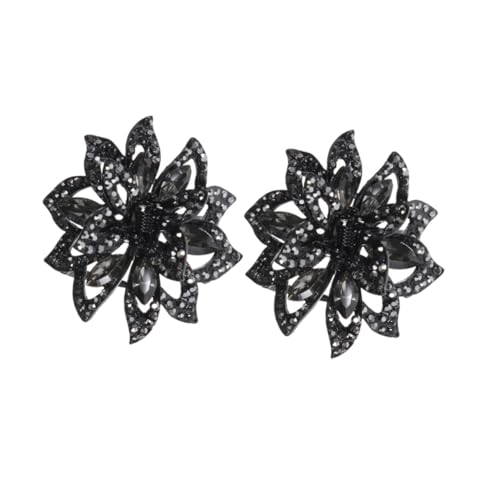 Happyyami 2stücke Blumen Haarklammer Mit Strasssteinen Dekorative Haarklammern Für Frauen Und Mädchen Haaraccessoire Widerstandsfähig Gegen Verformung Und Verblassen von Happyyami