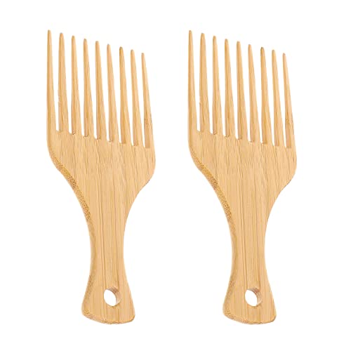 Happyyami 2stücke Wide Tooth Comb for Men Hair Styling Comfortable Scalp Care Comb Plastic Material for Long and Short Hair von Happyyami