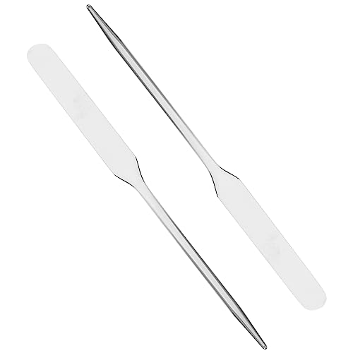 Happyyami 2stücke Edelstahlspatel Make-up-spatel Foundation-spatel Kosmetik-mischspatel Pigment-mischen-stab Multifunktions-mischstäbe Für Nagellack Und Kosmetikprodukte von Happyyami