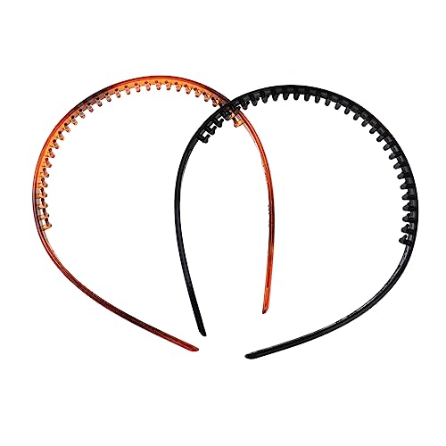Happyyami 2stücke Gezahnte Haarreifen Rutschfeste Damen Stirnband Modische Haarreife Tägliche Kopfschmuck Für Frauen Und Mädchen von Happyyami