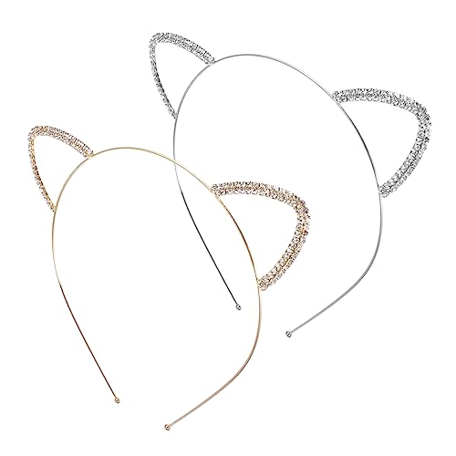 Happyyami 2stücke Metall Katzenohr Haarbänder Schickes Cartoon-kopfbedeckung Für Party Cosplay Und Andere Anlässe Für Junge Mädchen Und Erwachsene von Happyyami