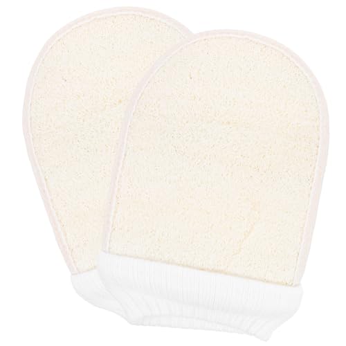 Happyyami 2stücke Loufa Peeling Handschuh Für Körper Bad Peeling Handschuhe Handschuhe Zum Entfernen Abgestorbener Hautzellen Tiefenreinigungs Für Männer Und Frauen von Happyyami