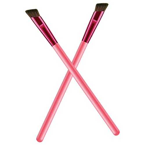Happyyami 2stücke Make-up-tool Mit Abgewinkeltem Augenbrauenpinsel Und Eyelinerpinsel Für Frauen Zur Eyebrow Formung Und Mascara Anwendung Kosmetikpinsel Für Make-up von Happyyami