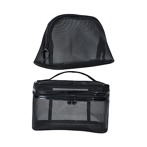 Happyyami 2stücke Netz Schminktasche Mit Großer Kapazität Tragbare Reise-Kosmetiktasche Für Damen Reise-schminktasche Als Aufbewahrungstasche Vielseitig Einsetzbar Und Praktisch Für von Happyyami