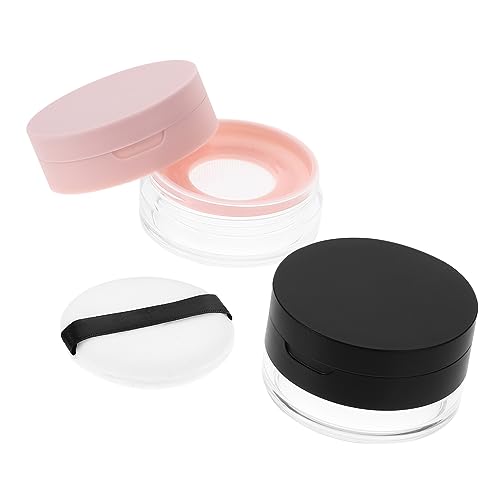 Happyyami 2stücke Pack Leere Puderbehälter Reise Pulverbehälter Mit Puderquaste Kosmetikbehälter Für Losen Puder Fixierpuder Mit Integriertem Spiegel Make-up-aufbewahrung Für Damen Happyyami 2stücke Pack Leere Puderbehälter Reise Pulverbehälter Mit Puderquaste Kosmetikbehälter Für Losen Puder Fixierpuder Mit Integriertem Spiegel Make-up-aufbewahrung Für Damen von Happyyami