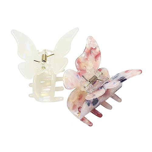 Happyyami 2stücke Schmetterling Haarklammern Haarspangen Haarschmuck Haarclips Für Damen Mädchen von Happyyami