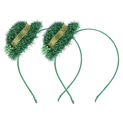 Happyyami 2stücke St Patrick's Day Haarreif Grünes Kostümzubehör Einfach Zu Tragendes Kopfband Für Festlichkeiten Für Karneval Cosplay Und Geburtstagsfeiern von Happyyami