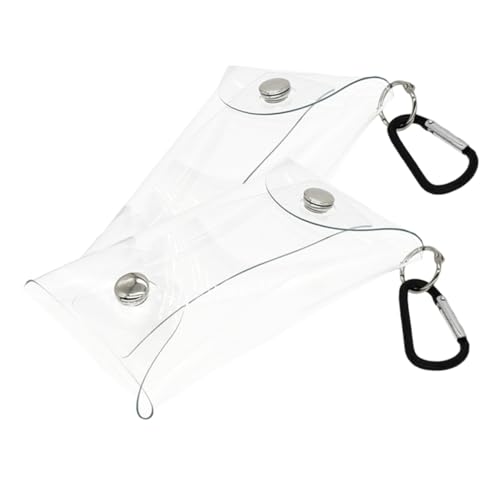 Happyyami 2stücke Transparente Schlüsseltasche Mit Wickelverschluss Multifunktionale Aufbewahrungstasche Für Kosmetika Schreibwaren Und Kleinigkeiten Praktische Organizer-Tasche Für von Happyyami