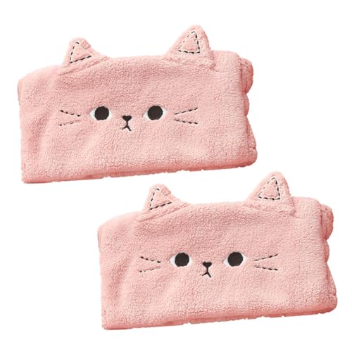 Happyyami 2stücke Weiche Gesichtspflege-haarbänder Mit Katzenohren Für Und Mädchen Lustige Tier-headbands Für Spa Und Make-up-routine Cherry Blossom von Happyyami