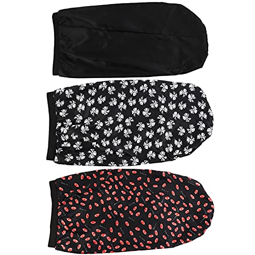 Happyyami 3stücke Satin Schlafhaube Mit Elastischem Band Bedruckt Für Haar Schutz Beim Schlafen Hochelastische Damen-schlafmütze Geeignet Für Langes Lockiges Haar von Happyyami